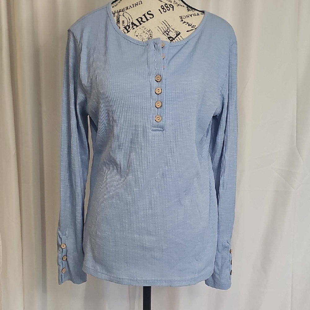 Henley Button Detail Top
